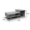 Coffee table Nuvele pakoworld in grey cement-sonoma shade 90x50x35cm