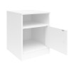 Foly pakoworld bedside table with a cabinet in white 40x40x50cm