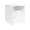 Foly pakoworld bedside table with a cabinet in white 40x40x50cm