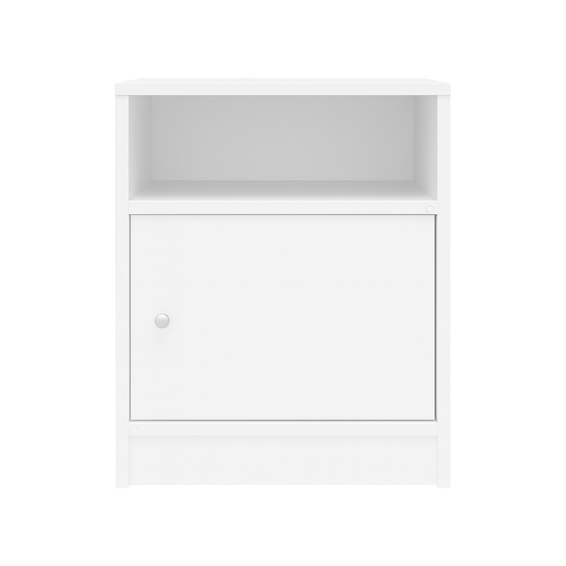 Foly pakoworld bedside table with a cabinet in white 40x40x50cm