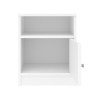 Foly pakoworld bedside table with a cabinet in white 40x40x50cm