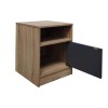 Foly pakoworld bedside table with a cabinet in sonoma-anthracite shade 40x40x50cm