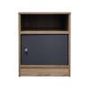 Foly pakoworld bedside table with a cabinet in sonoma-anthracite shade 40x40x50cm