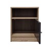 Foly pakoworld bedside table with a cabinet in sonoma-anthracite shade 40x40x50cm