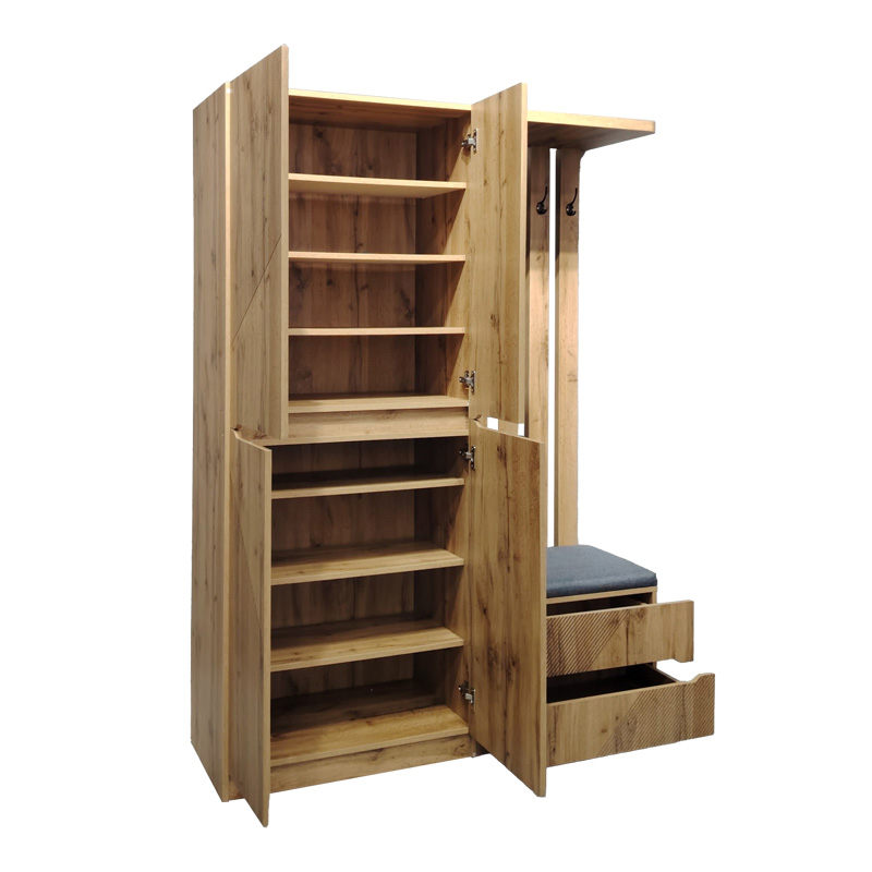 Zomie pakoworld entrance furniture in oak shade 131x41.5x180.4cm Zomie pakoworld entrance furniture in oak shade 131x41.5x180.4cm
