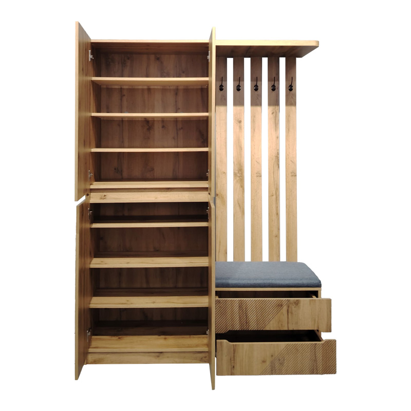 Zomie pakoworld entrance furniture in oak shade 131x41.5x180.4cm Zomie pakoworld entrance furniture in oak shade 131x41.5x180.4cm