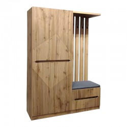 Zomie pakoworld entrance furniture in oak shade 131x41.5x180.4cm Zomie pakoworld entrance furniture in oak shade 131x41.5x180.4cm
