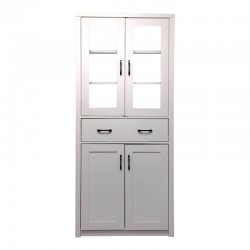 Βιτρίνα-ντουλάπα Nisso pakoworld σε λευκή απόχρωση 80x40x183.5εκ