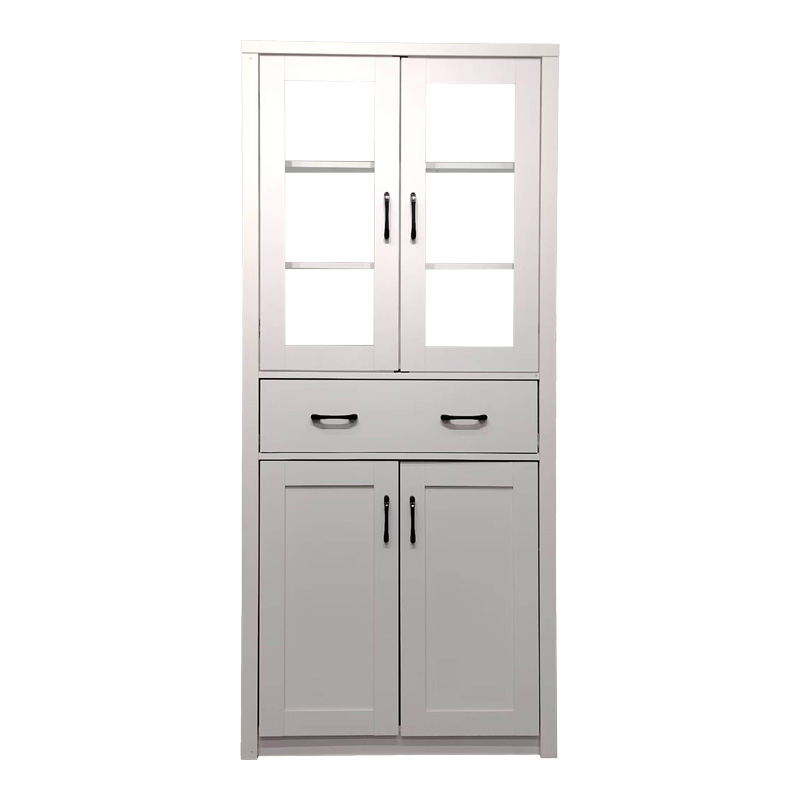 Βιτρίνα-ντουλάπα Nisso pakoworld σε λευκή απόχρωση 80x40x183.5εκ