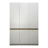 Ντουλάπα τρίφυλλη Merzia pakoworld  sonoma-λευκό 120x46.5x183εκ