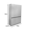 Ντουλάπα τρίφυλλη Merzia pakoworld  sonoma-λευκό 120x46.5x183εκ