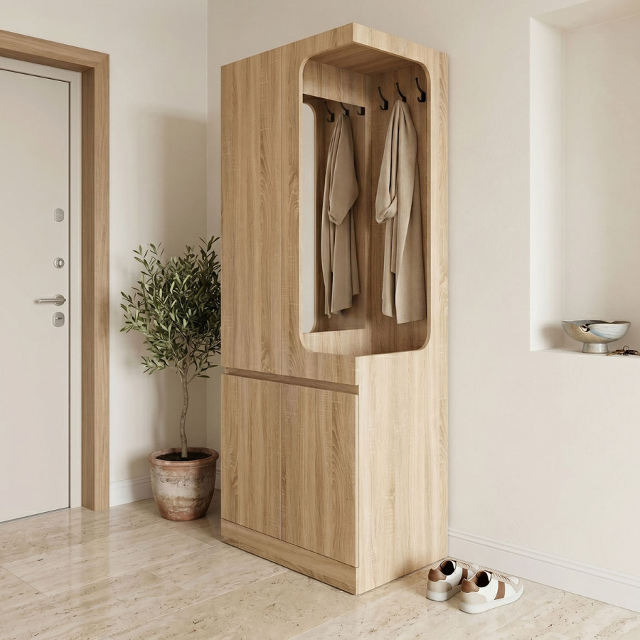 Entrance unit Feby pakoworld sonoma 80x50x190cm