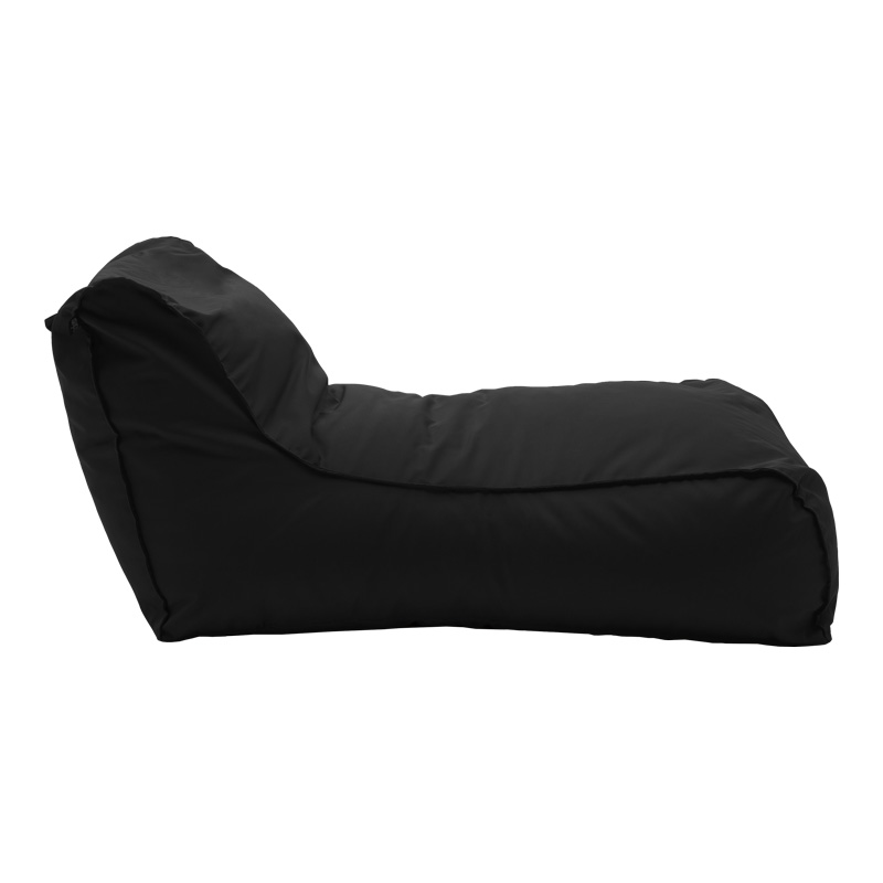Bean bag lounger Lara Pakoworld waterproof in black color 60x150x40cm Bean bag lounger Lara Pakoworld waterproof in black color 60x150x40cm