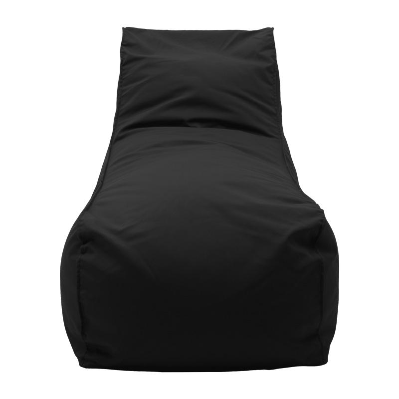 Bean bag lounger Lara Pakoworld waterproof in black color 60x150x40cm Bean bag lounger Lara Pakoworld waterproof in black color 60x150x40cm