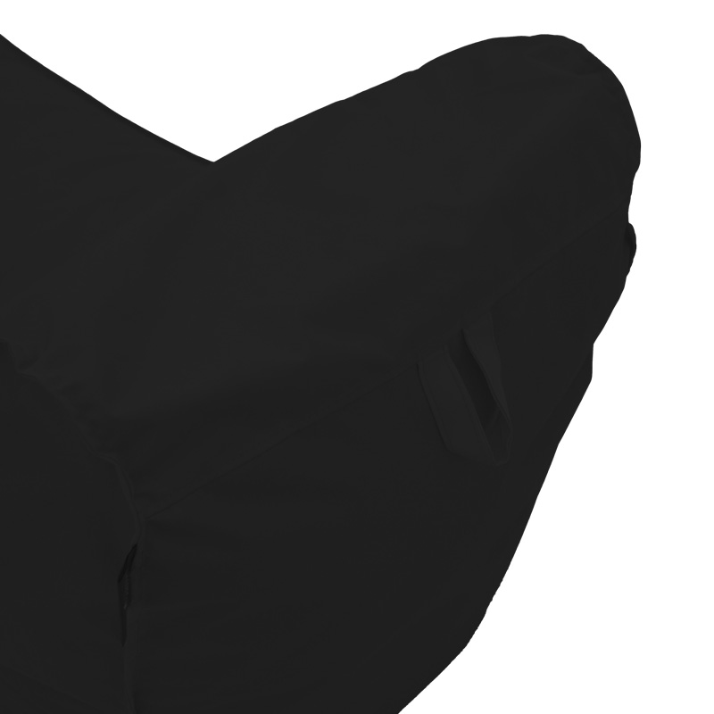 Bean bag lounger Lara Pakoworld waterproof in black color 60x150x40cm Bean bag lounger Lara Pakoworld waterproof in black color 60x150x40cm