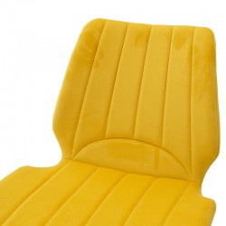 Chair Sabia pakoworld velvet yellow-black leg Chair Sabia pakoworld velvet yellow-black leg