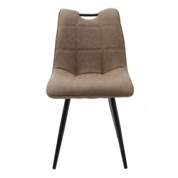 Chair Nely pakoworld metal black pu brown antique