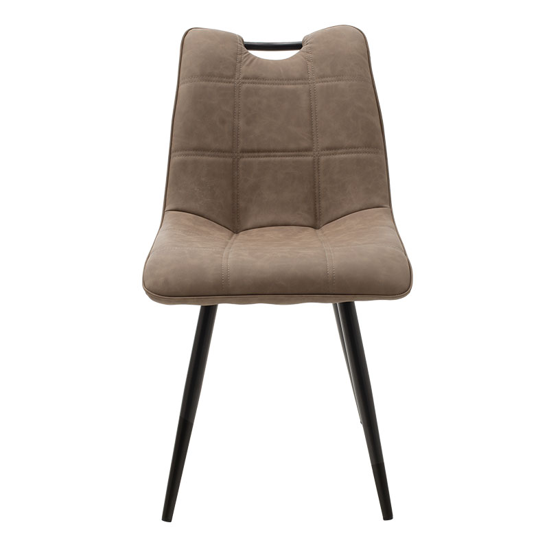 Chair Nely pakoworld metal black pu brown antique