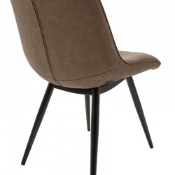 Chair Nely pakoworld metal black pu brown antique