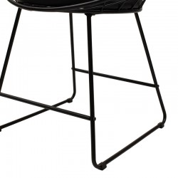 Seth pakoworld chair black metal wire with black pvc cushion Seth pakoworld chair black metal wire with black pvc cushion