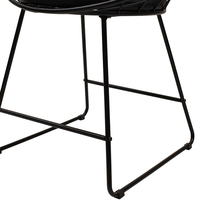 Seth pakoworld chair black metal wire with black pvc cushion Seth pakoworld chair black metal wire with black pvc cushion