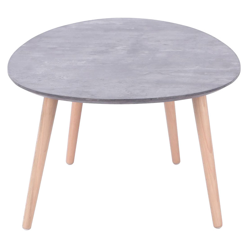 Τραπέζι σαλονιού HAMILTON pakoworld χρώμα γκρι cement-φυσικό 98x60x38εκ
