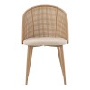 Riccardo chair pakoworld pe rattan beige-fabric beige-metal natural 56x52x82cm