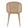 Riccardo chair pakoworld pe rattan beige-fabric beige-metal natural 56x52x82cm
