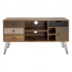 Tv unit Boho pakoworld in walnut color 120x39x64cm