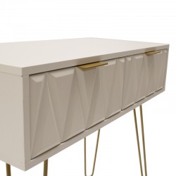 Console Isla pakoworld in white painting - golden color 80x39x74cm Console Isla pakoworld in white painting - golden color 80x39x74cm