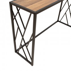 Console Ivy pakoworld in walnut - black color 120x35x75cm Console Ivy pakoworld in walnut - black color 120x35x75cm