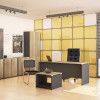 Manager table Lotus pakoworld in oak-dark grey 150x80x75cm