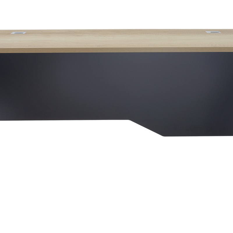 Γραφείο εργασίας επαγγελματικό Lotus pakoworld φυσικό-ανθρακί 150x80x75εκ