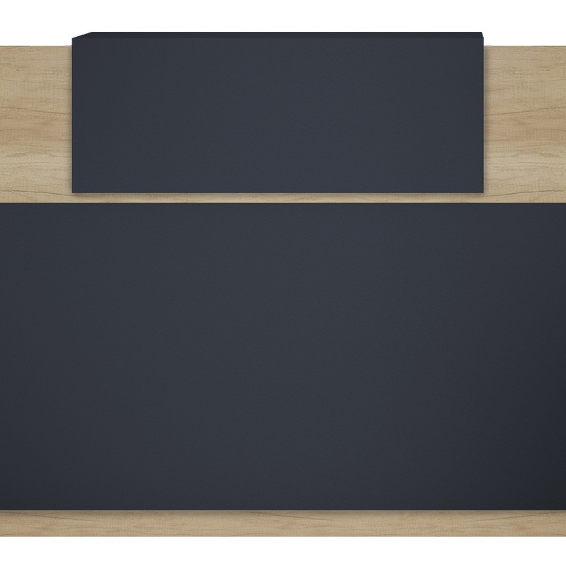 Γραφείο reception Lotus pakoworld σε χρώμα φυσικό - ανθρακί 180x70x110εκ