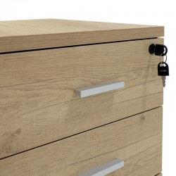 Mobile drawer Lotus pakoworld in oak-dark grey color 40x47x55cm Mobile drawer Lotus pakoworld in oak-dark grey color 40x47x55cm