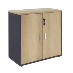 Bookcase Lotus pakoworld in oak - dark grey color 80x40x80cm Bookcase Lotus pakoworld in oak - dark grey color 80x40x80cm