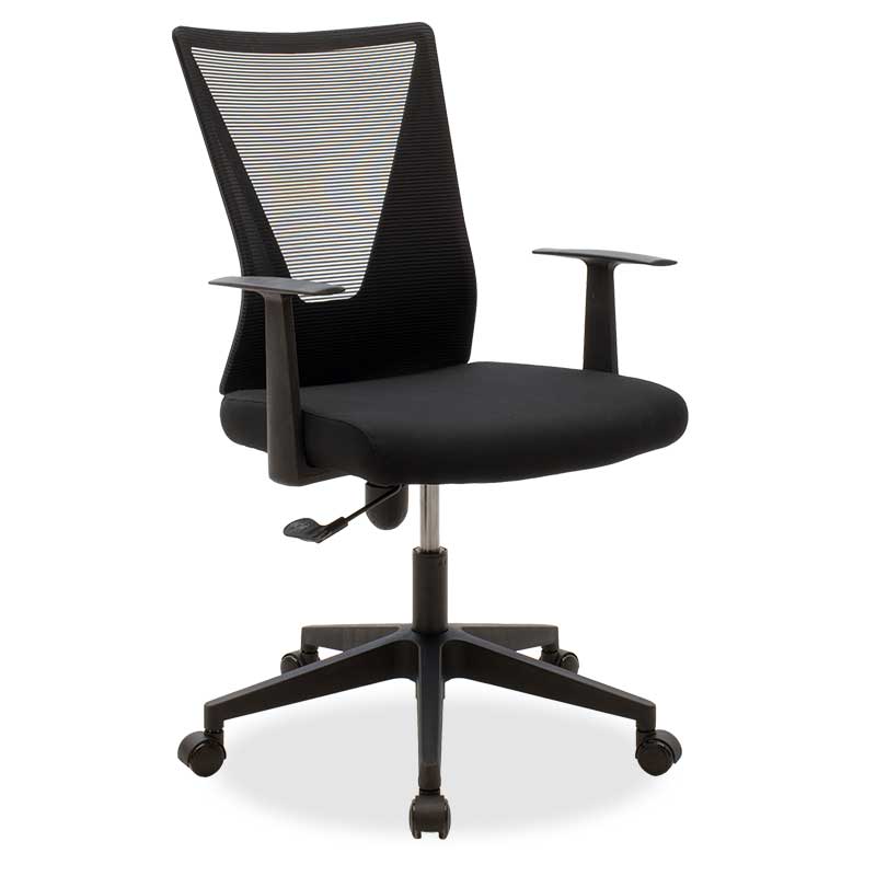 Καρέκλα γραφείου διευθυντή Ghost pakoworld με ύφασμα mesh χρώμα μαύρο