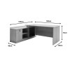 Work desk professional Amazon pakoworld left corner sonoma color 180x160x76cm
