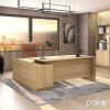 Work desk professional Amazon pakoworld right corner sonoma color 180x160x76cm