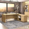 Work desk professional Amazon pakoworld right corner sonoma color 180x160x76cm