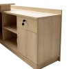 Work desk professional Amazon pakoworld right corner sonoma color 180x160x76cm