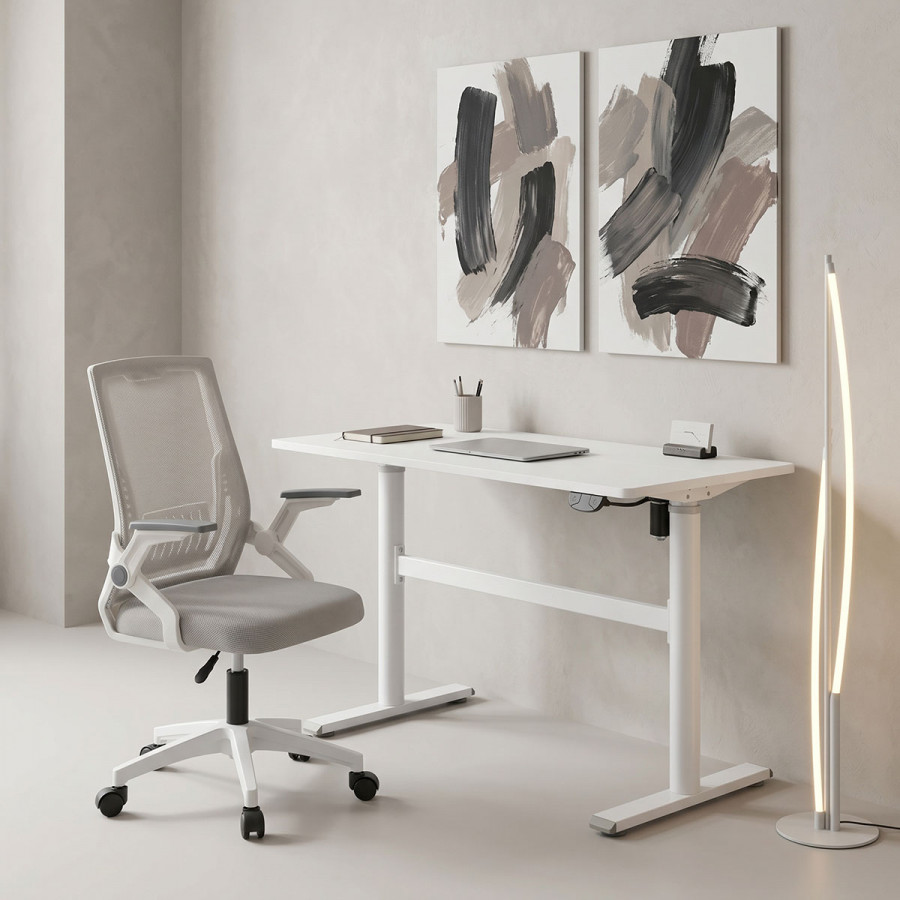 Height adjustable work desk Karla pakoworld white 120x60x72/115cm