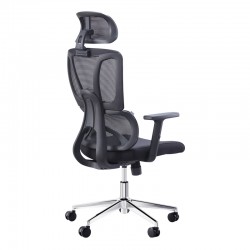 Office manager chair Aish pakoworld fabric mesh black 64x66x130cm Office manager chair Aish pakoworld fabric mesh black 64x66x130cm