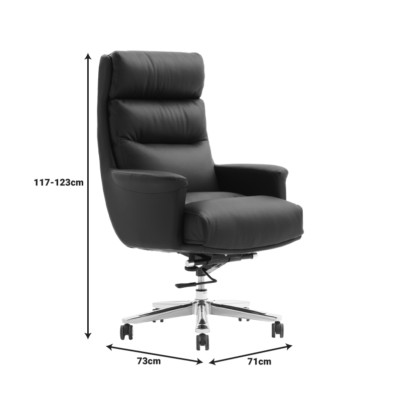 Manager\'s office chair Nagal pakoworld PU in black color 71x73x117-123cm Manager\'s office chair Nagal pakoworld PU in black color 71x73x117-123cm
