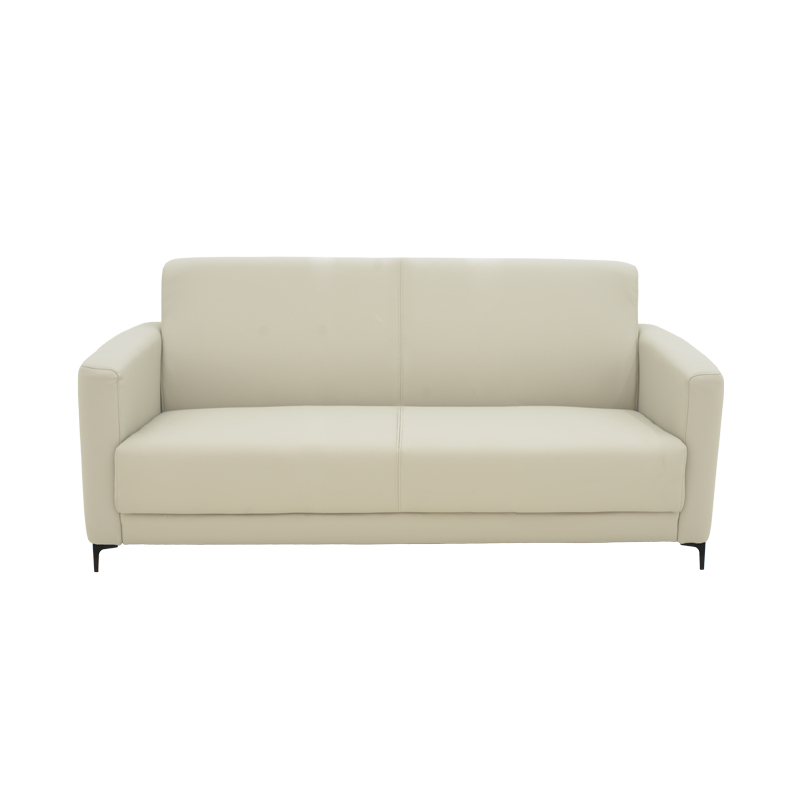 Two seater sofa Sidica I pakoworld PU in beige color 135x82x81cm Two seater sofa Sidica I pakoworld PU in beige color 135x82x81cm
