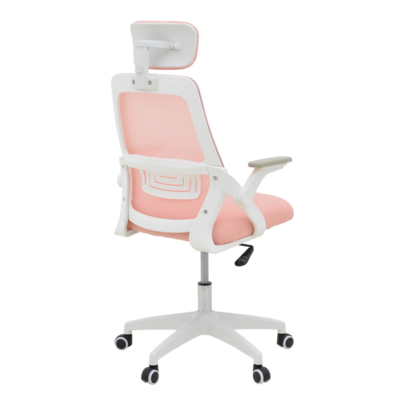 Office chair Peja pakoworld fabric mesh pink-frame white 58x60x107-117cm Office chair Peja pakoworld fabric mesh pink-frame white 58x60x107-117cm