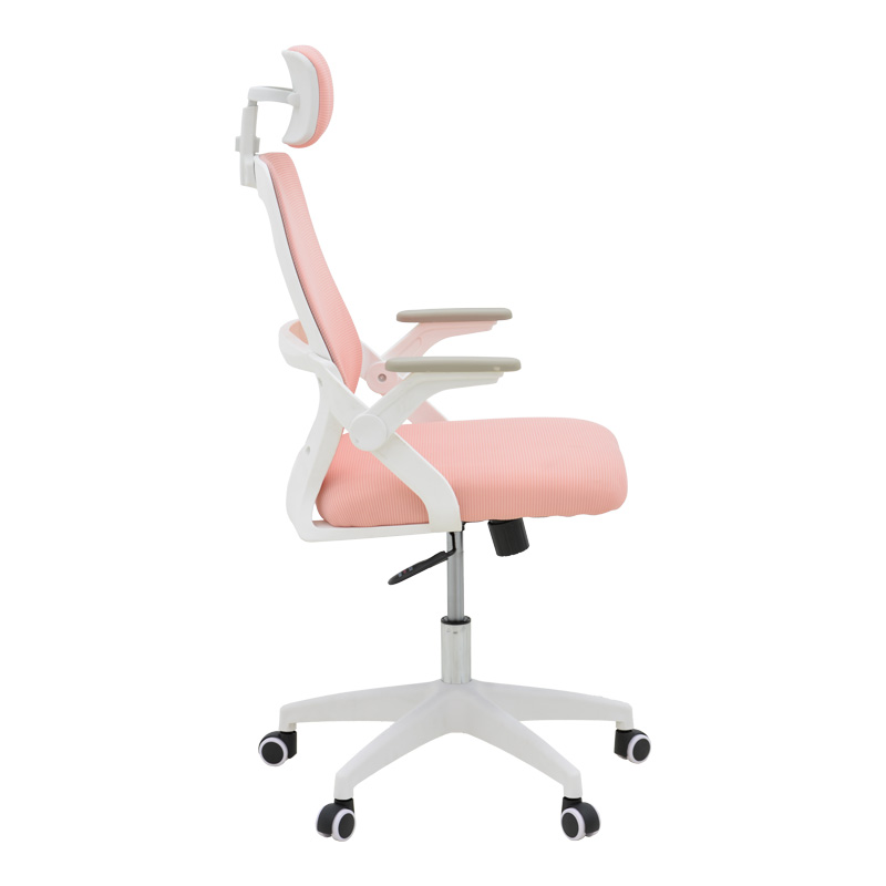 Office chair Peja pakoworld fabric mesh pink-frame white 58x60x107-117cm Office chair Peja pakoworld fabric mesh pink-frame white 58x60x107-117cm