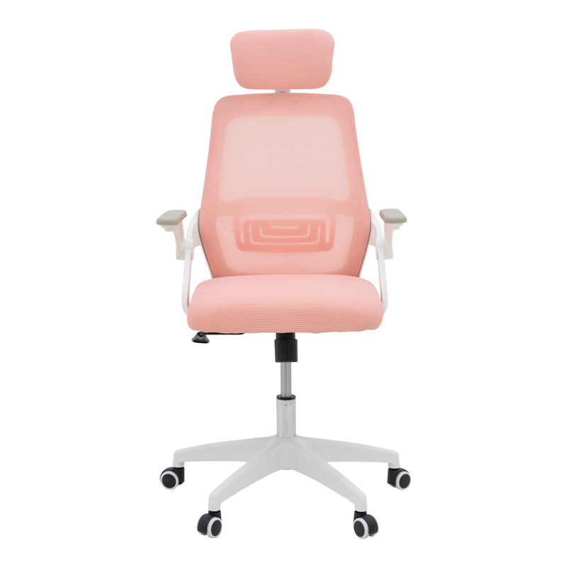 Office chair Peja pakoworld fabric mesh pink-frame white 58x60x107-117cm Office chair Peja pakoworld fabric mesh pink-frame white 58x60x107-117cm