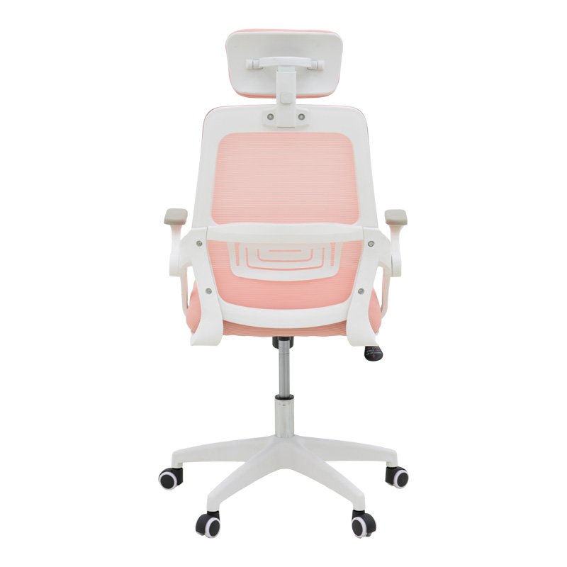 Office chair Peja pakoworld fabric mesh pink-frame white 58x60x107-117cm Office chair Peja pakoworld fabric mesh pink-frame white 58x60x107-117cm