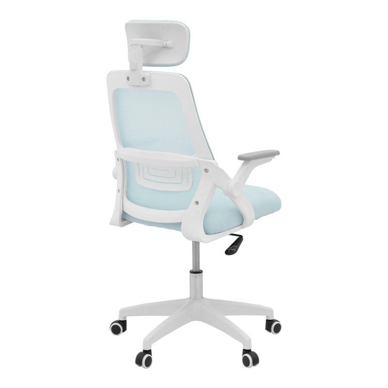 Office chair Peja pakoworld fabric mesh light blue-frame white 58x60x107-117cm Office chair Peja pakoworld fabric mesh light blue-frame white 58x60x107-117cm